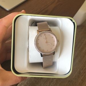 Fossil neely watch rose gold tone watch new w box